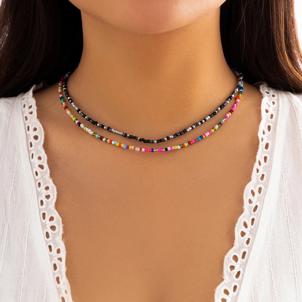 Bohemia Multicolor Beaded Choker