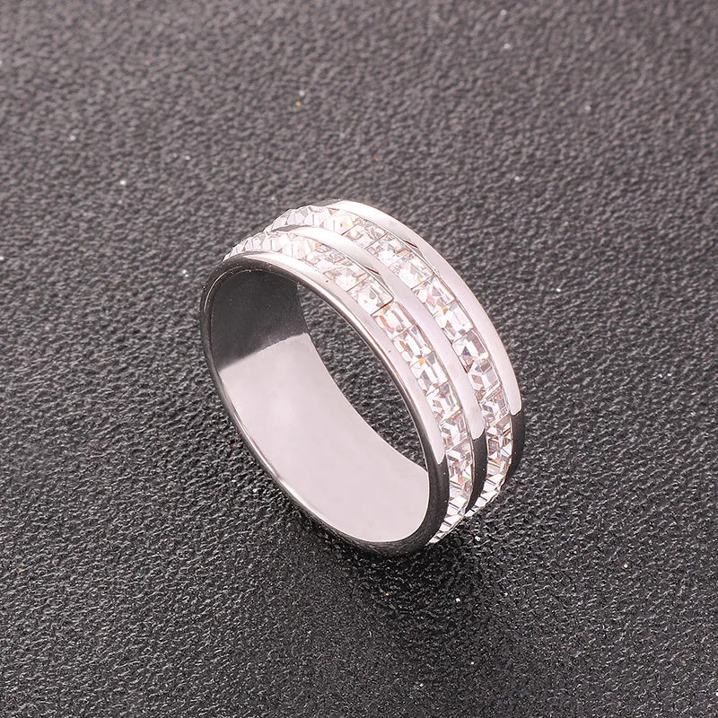 Clear White Stones Ring