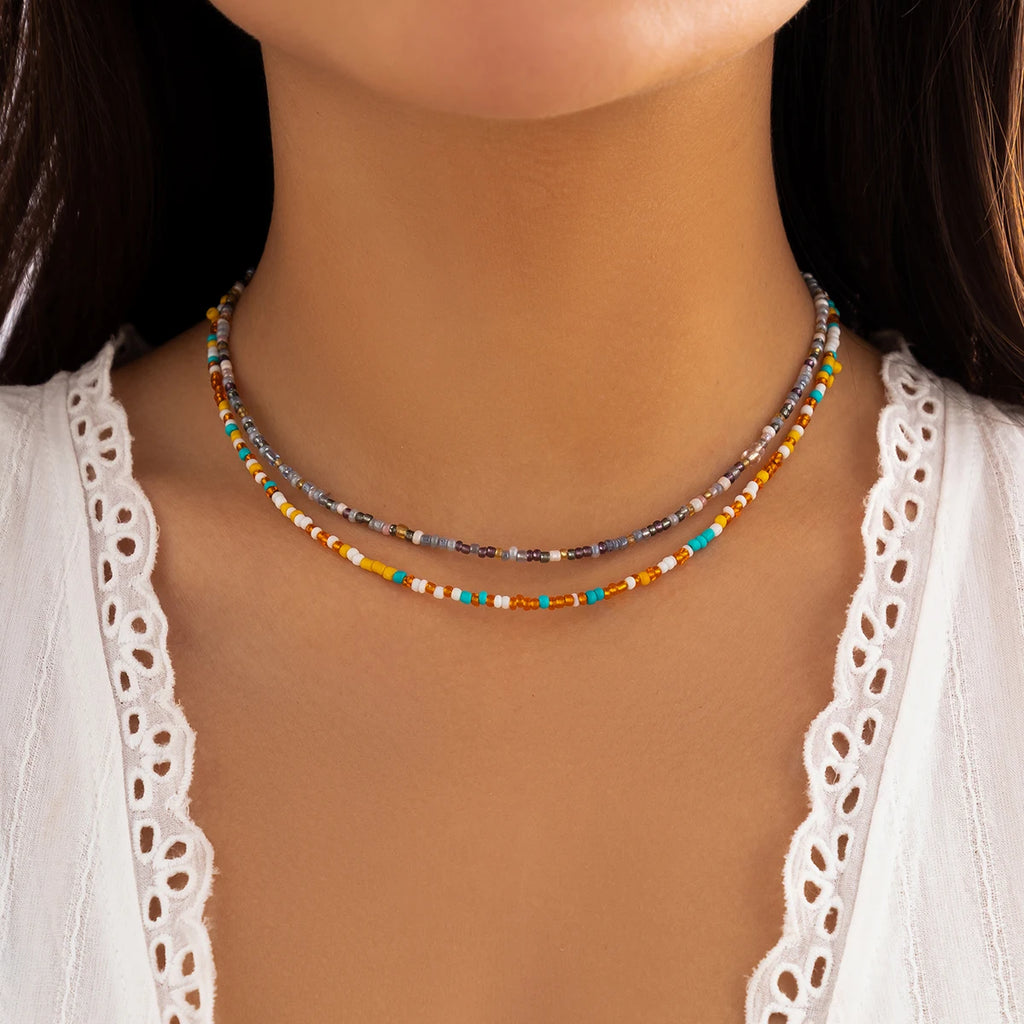 Bohemia Multicolor Beaded Choker
