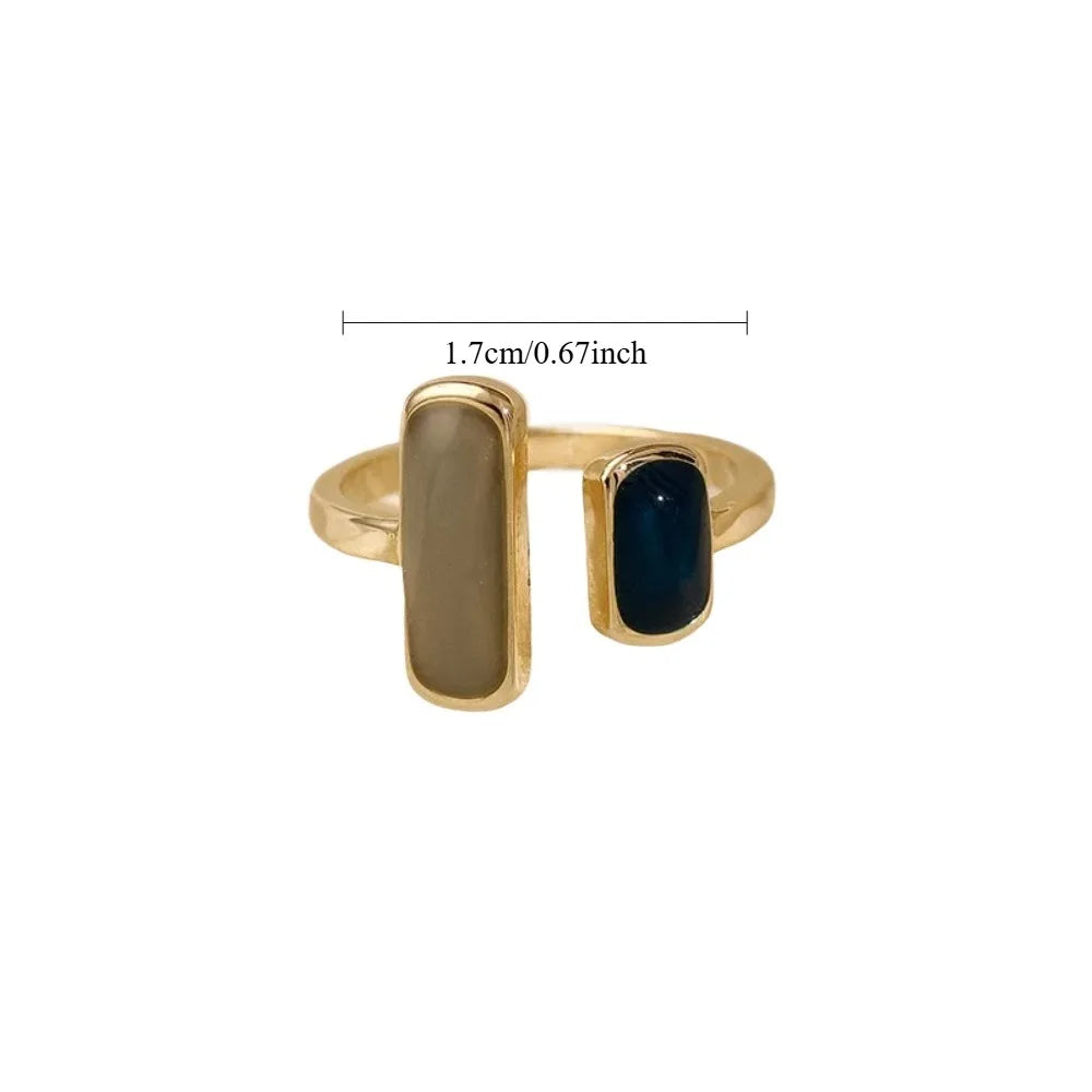 Square Blue Oil Drip Ring