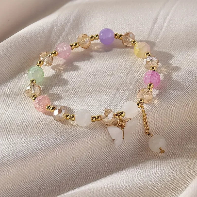 Butterfly Charm Beaded Bracelet