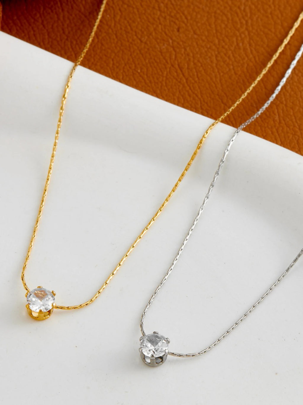 Diamond-Shaped Pendant Necklace