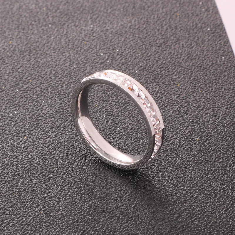 Clear White Stones Ring