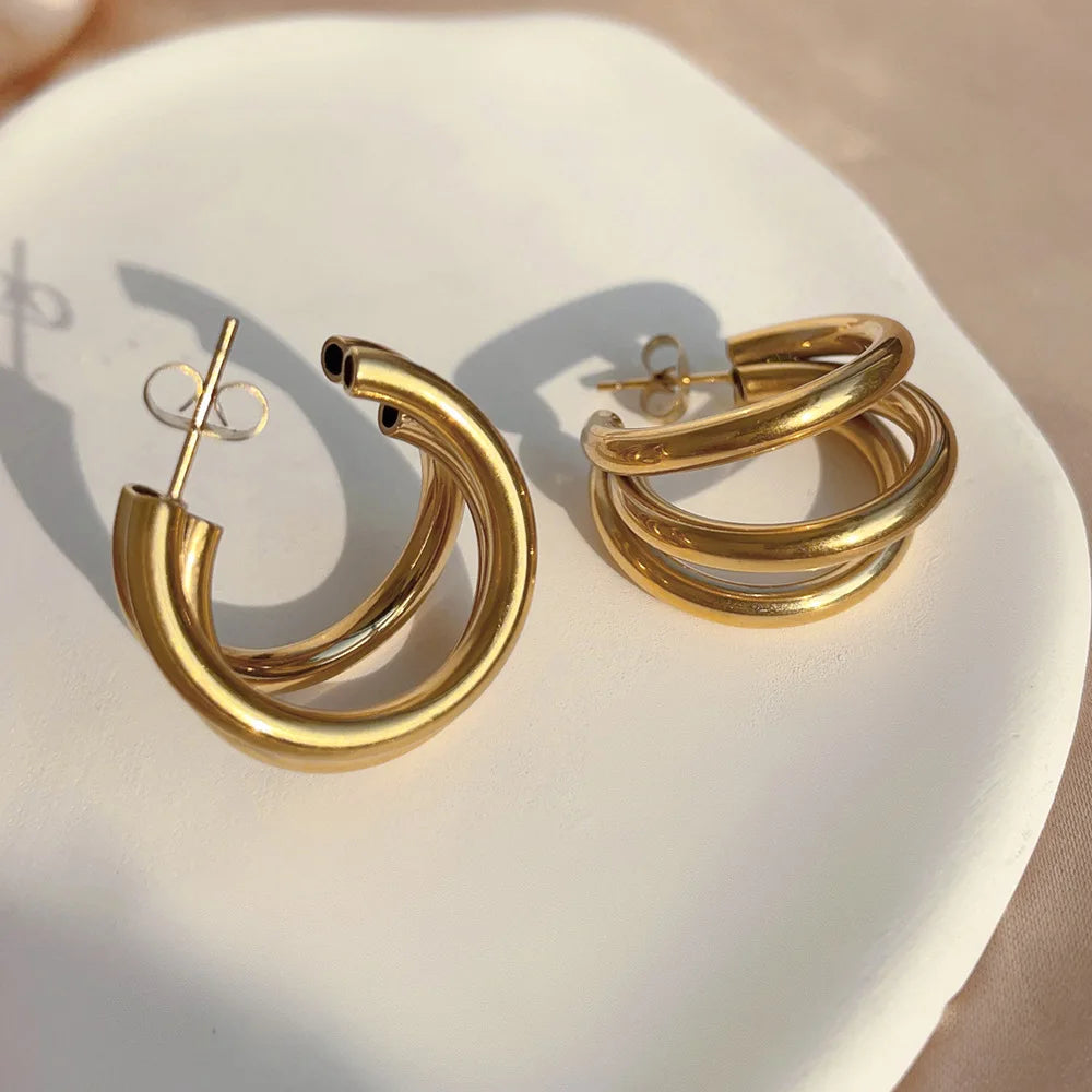Chunky Hoop Earrings