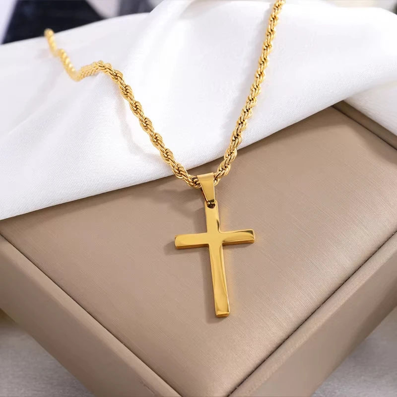 Minimalist Cross Pendant Necklace