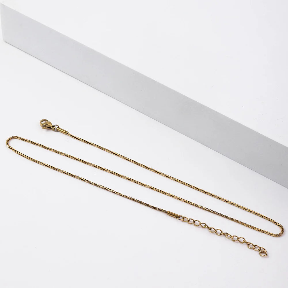 Stainless Steel Box Chain Necklace