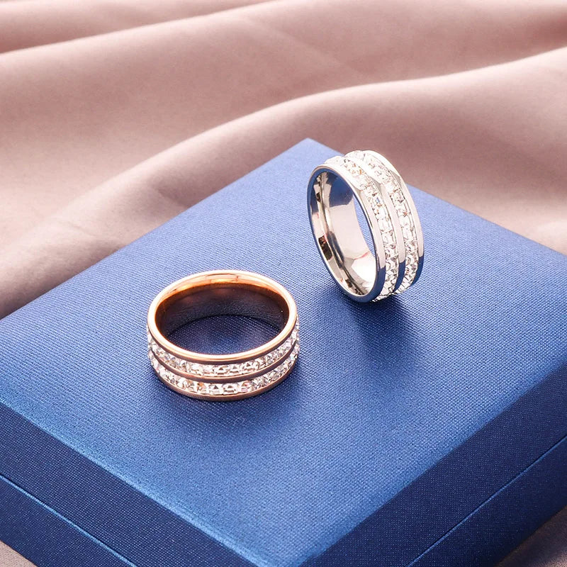 Clear White Stones Ring