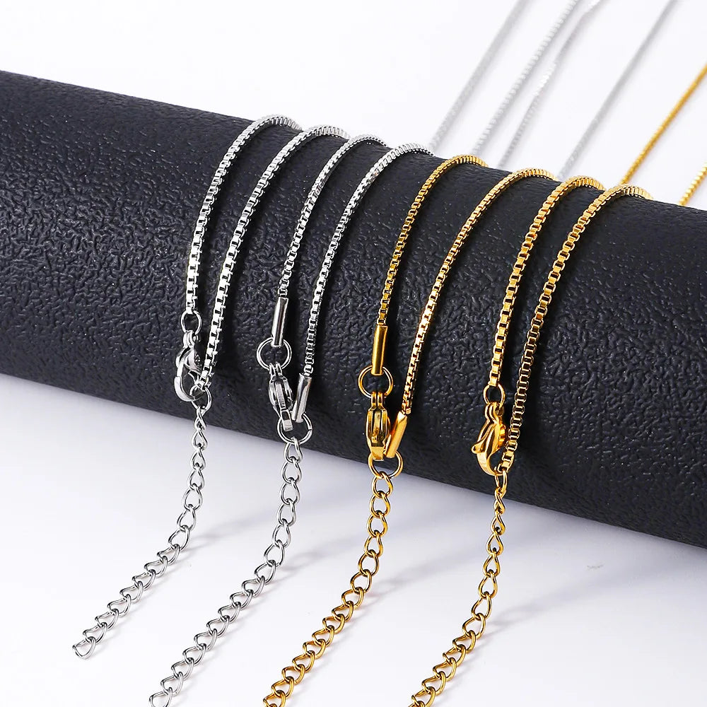Stainless Steel Box Chain Necklace