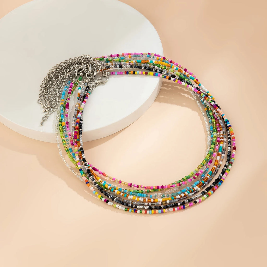 Bohemia Multicolor Beaded Choker